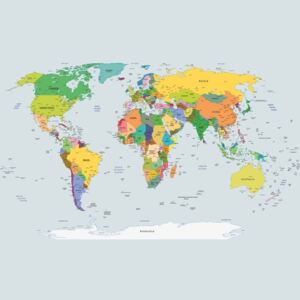 Fototapeta, Tapeta Mapa světa, (104 x 70.5 cm)