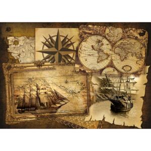 Fototapeta, Tapeta Vintage námořnická mapa, (152.5 x 104 cm)