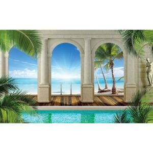 Fototapeta, Tapeta Exotická pláž, (254 x 184 cm)
