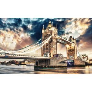 Fototapeta, Tapeta Město Londýn Tower Bridge, (312 x 219 cm)