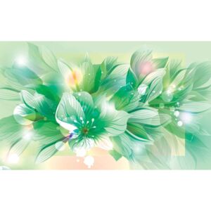 Fototapeta, Tapeta Zelené květiny, příroda, (152.5 x 104 cm)