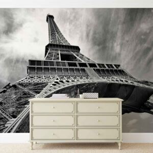 Fototapeta, Tapeta Černobílá Eiffelova věž, Paříž, (104 x 70.5 cm)