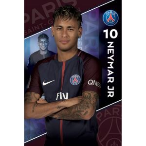Plakát, Obraz - PSG - Neymar 17/18, (61 x 91.5 cm)