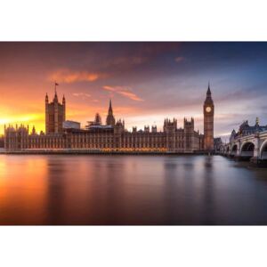 Fototapeta, Tapeta London Palace Of Westminster Sunset, (104 x 70.5 cm)
