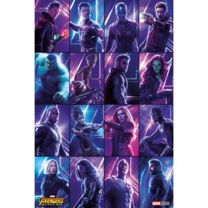 Plakát, Obraz - Avengers Infinity War - Heroes, (61 x 91.5 cm)