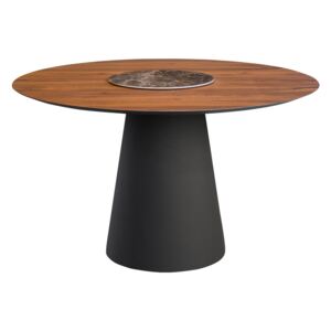 Hnědý dubový jídelní stůl Marco Barotti 130 cm