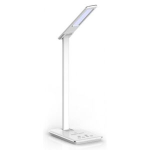 V-TAC Stmívatelná stolní LED lampa 7405 s bezdrátovým nabíjením, bílá