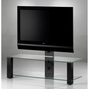 Televizní stolek SONOROUS PL 2400 (čiré sklo + černé alu)
