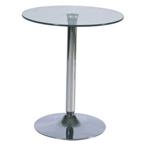 Barový stolek B100 sklo/chrom
