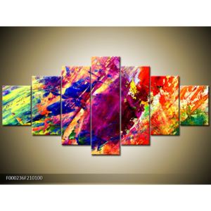 Abstraktní barevný obraz (210x100 cm)