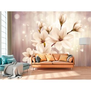 Tapeta béžová - krásná magnolie (150x105 cm) - Murando DeLuxe