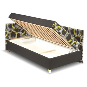 Čalouněná postel Nikola, s čely a úložným prostorem, 140x200