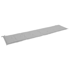 Poduška na zahradní lavici - šedá | 200x50x3 cm