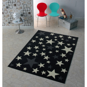 Hans Home | Dětský kusový koberec CITY MIX 102167 140x200cm, černá