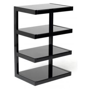 Hifi stolek ESSE HIFI (černý rám + černé sklo)