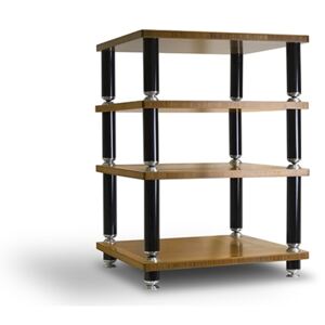 Hifi stolek NORSTONE STABBL (černý kov + police bamboo)