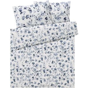 MERADISO® Ložní prádlo Renforcé, 200 x 220 cm (modré květy)