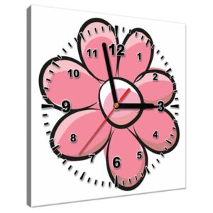 Tištěný obraz s hodinami Růžový kvítek ZP4085A_1AI