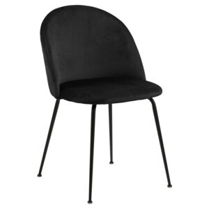 SCANDI Černá čalouněná jídelní židle Harper