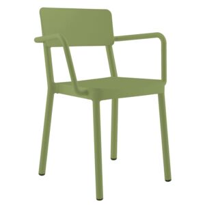 Židle Lisboa s područkami zelená