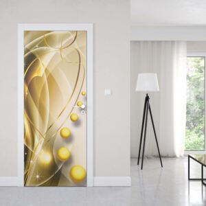 GLIX Fototapeta na dveře - Modern Ornamental Design Yellow | 91x211 cm