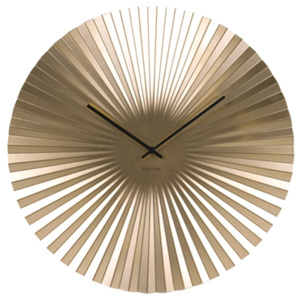 Zlaté nástěnné hodiny - Karlsson XL Sensu Steel, Ø 50 cm