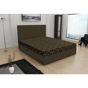 Manželská postel THOMAS včetně matrace, 160x200, Dolaro 33 hnědý/Siena 561