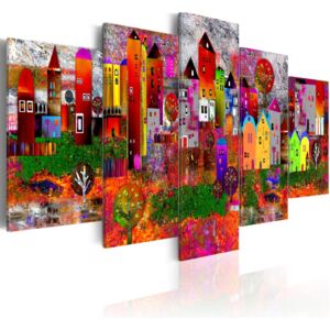 Obraz - barevné městečko (100x50 cm) - Murando DeLuxe