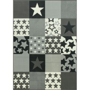 Dětský kusový koberec KIDS 533379/89911 šedý-hvězdy Rozměr: 100x150 cm