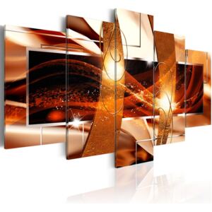 Pětidílné obrazy - oheň života (100x50 cm) - Murando DeLuxe