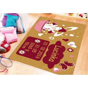 GDmats © GDmats© personalizovaný Baby koberec -beige, Rozměr 85 x 115 cm, Druh zakončení S obšitím, Materiál GD 550 Klasik