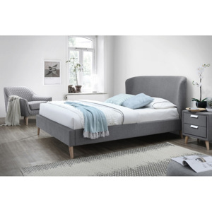 Čalouněná postel ROXANA + rošt, 160x200, šedá