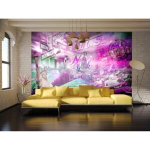 Růžový New York (150x105 cm) - Murando DeLuxe