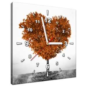 Tištěný obraz s hodinami Hnědý strom lásky ZP2563A_1AI