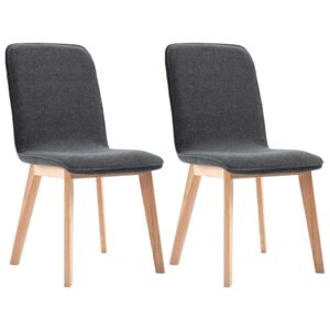 Jídelní židle Bronte - 2 ks - textil | šedé