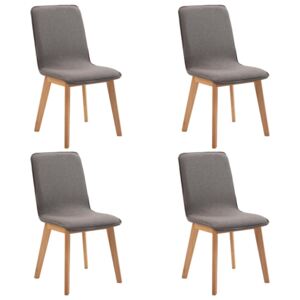 Jídelní židle Bronte - 4 ks - textil | taupe
