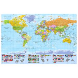 Mapa na korkové tabuli - korková mapa (90x60 cm) - Murando DeLuxe