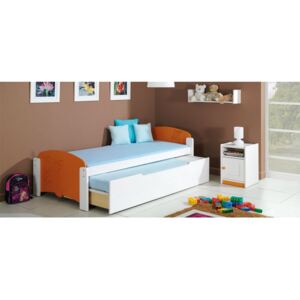 Dětská postel MALGO 1 bez matrace bílá/oranžová