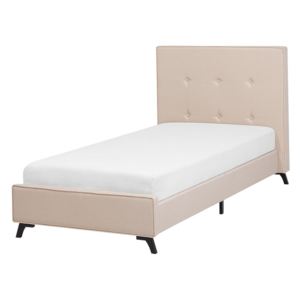 Čalouněná bežová postel 90x200 cm - AMBASSADOR
