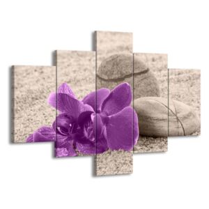 Vícedílný obraz Orchidej na pláži 100x70 cm