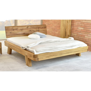 Dubová luxusní postel z trámů, Manželská 180, 200 x 200 Mia - Áno mám záujem o pevný drevený rošt ( dodáván zdarma ) / ano 2 ks model matuš / 200 x 200 cm Mia