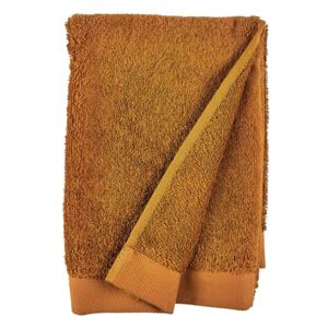 Oranžový ručník z froté bavlny Södahl Clay, 100 x 50 cm