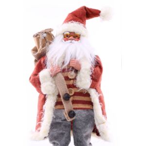 DecoKing Vánoční dekorační postavička - Santa Claus, červená 63cm