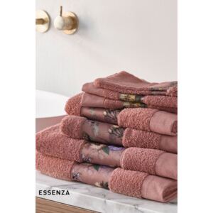 Ručník Essenza Home Fleur tmavě růžový růžová 140 cm