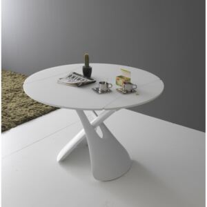 PARIS - Multifunkční stůl COMPAR (Výškově, s pomocí čerpadla nastavitelný stůl (výška 41/84 cm), podnož - bíle lakovaný polyuretan. Obdélníková (83x12