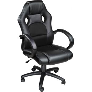Tectake 400938 kancelářská židle ve sportovním stylu - černá