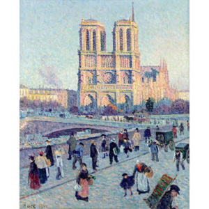 Obraz, Reprodukce - Le Quai St. Michel and Notre Dame, 1901, Maximilien Luce