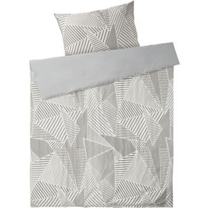 MERADISO® Saténové ložní prádlo, 140 x 200 cm (vzor/antracitová/bílá )