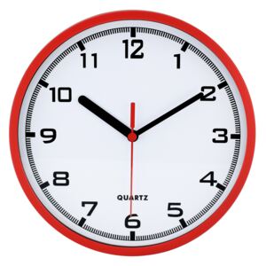 MPM Červené kulaté nástěnné hodiny MPM E01.2477 (MPM Červené kulaté nástěnné hodiny MPM E01.2477)