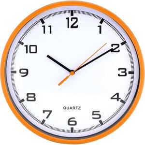 MPM Oranžové kulaté nástěnné hodiny MPM E01.2478 (MPM Oranžové kulaté nástěnné hodiny MPM E01.2478)